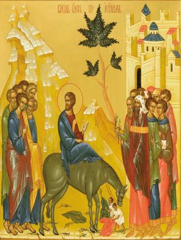 Улазак Христов у Јерусалим - Цвети